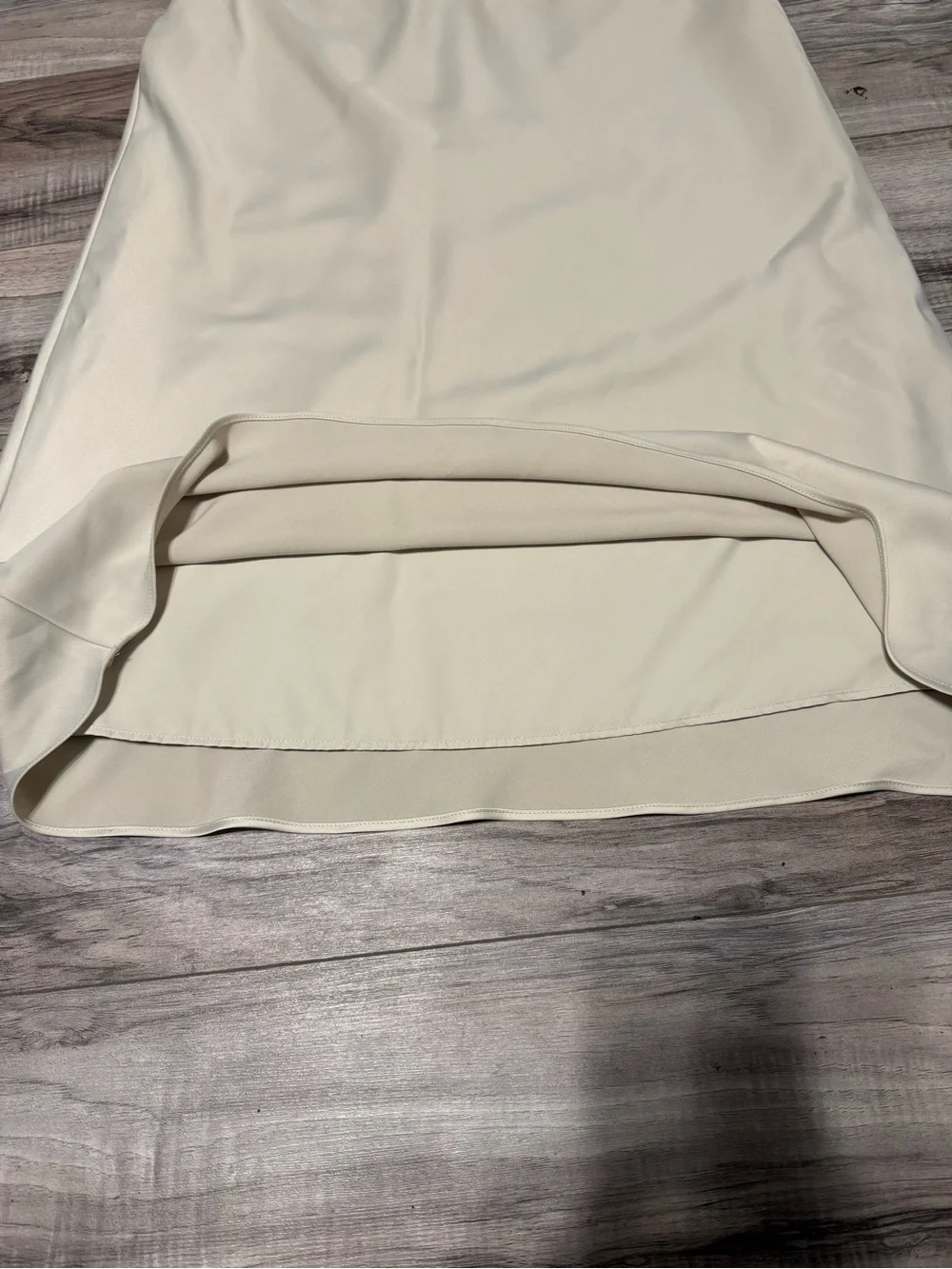 Uniqlo Cream A-Line Midi Skirt
